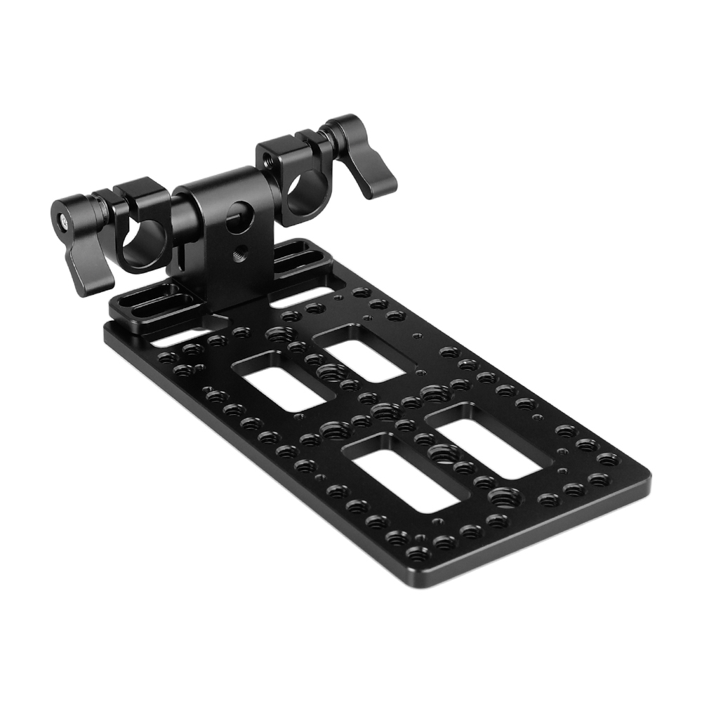 CAMVATE Battery Backboard Cheese Plate With 360° Swivel 15mm Rod Clamp Adapter