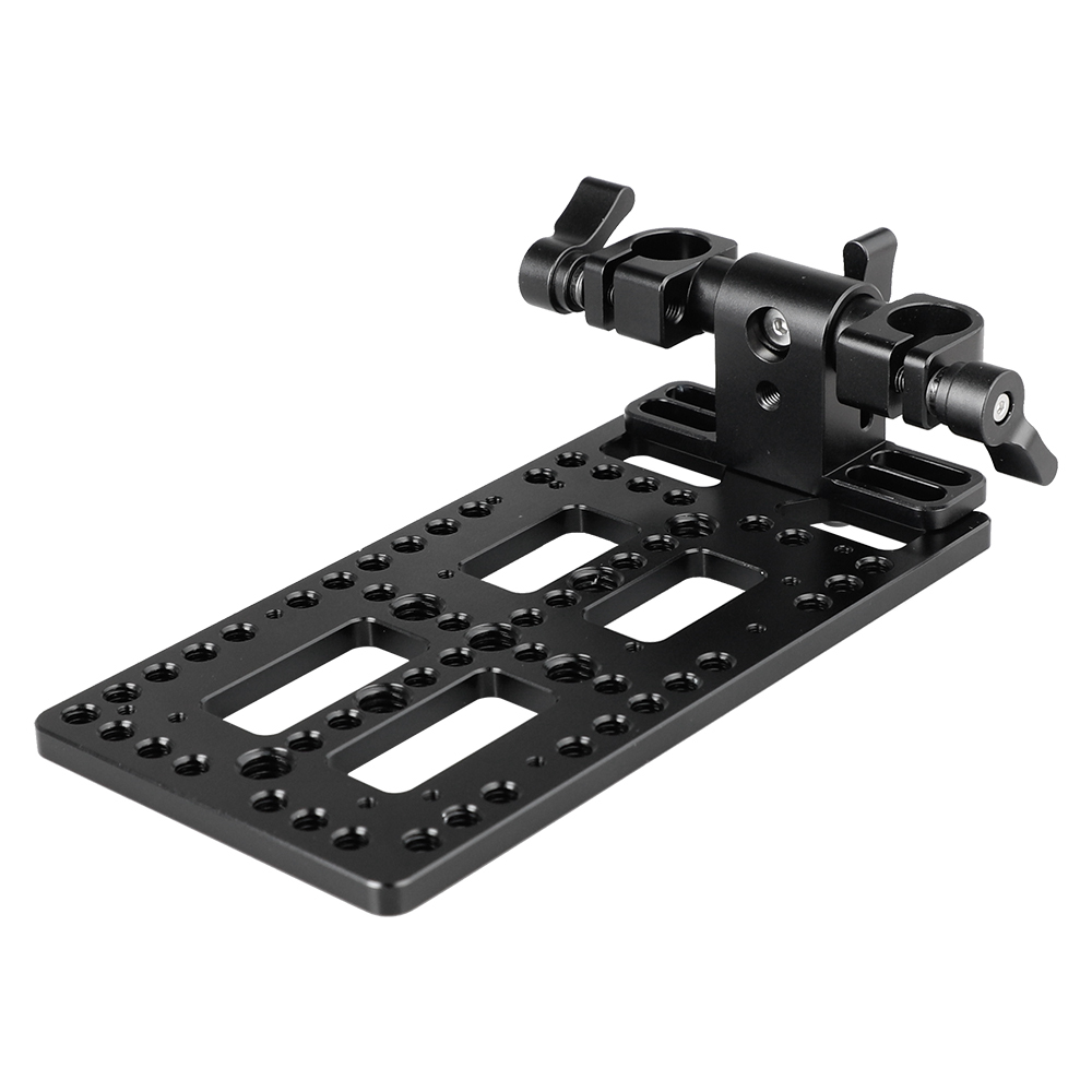 CAMVATE Battery Backboard Cheese Plate With 360° Swivel 15mm Rod Clamp Adapter