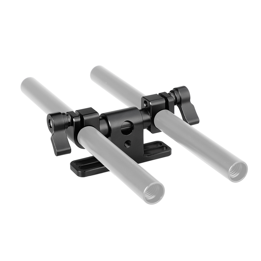 CAMVATE Adjustable 15mm Dual Rod Clamp With 360° Swivel Rod Adapter