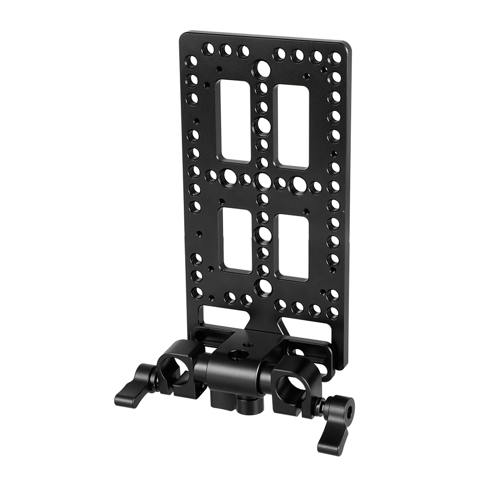 CAMVATE Battery Backboard Cheese Plate With 360° Swivel 15mm Rod Clamp Adapter