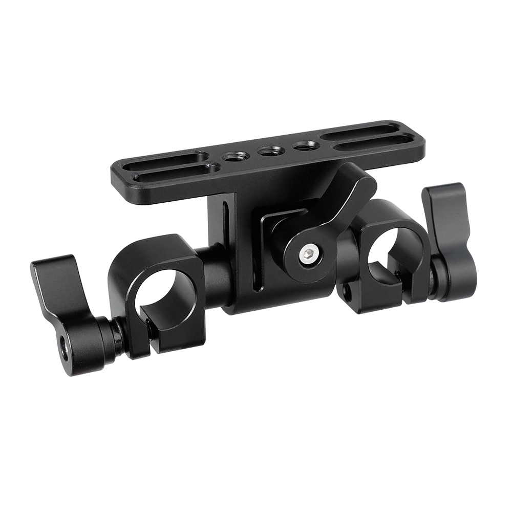 CAMVATE Adjustable 15mm Dual Rod Clamp With 360° Swivel Rod Adapter