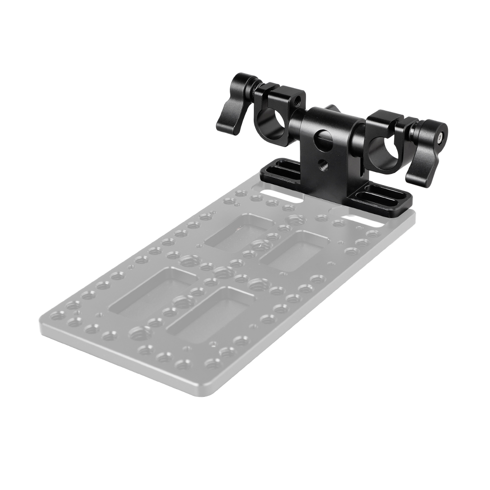 CAMVATE Adjustable 15mm Dual Rod Clamp With 360° Swivel Rod Adapter