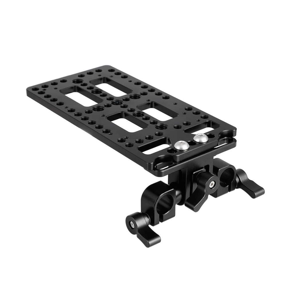 CAMVATE Battery Backboard Cheese Plate With 360° Swivel 15mm Rod Clamp Adapter