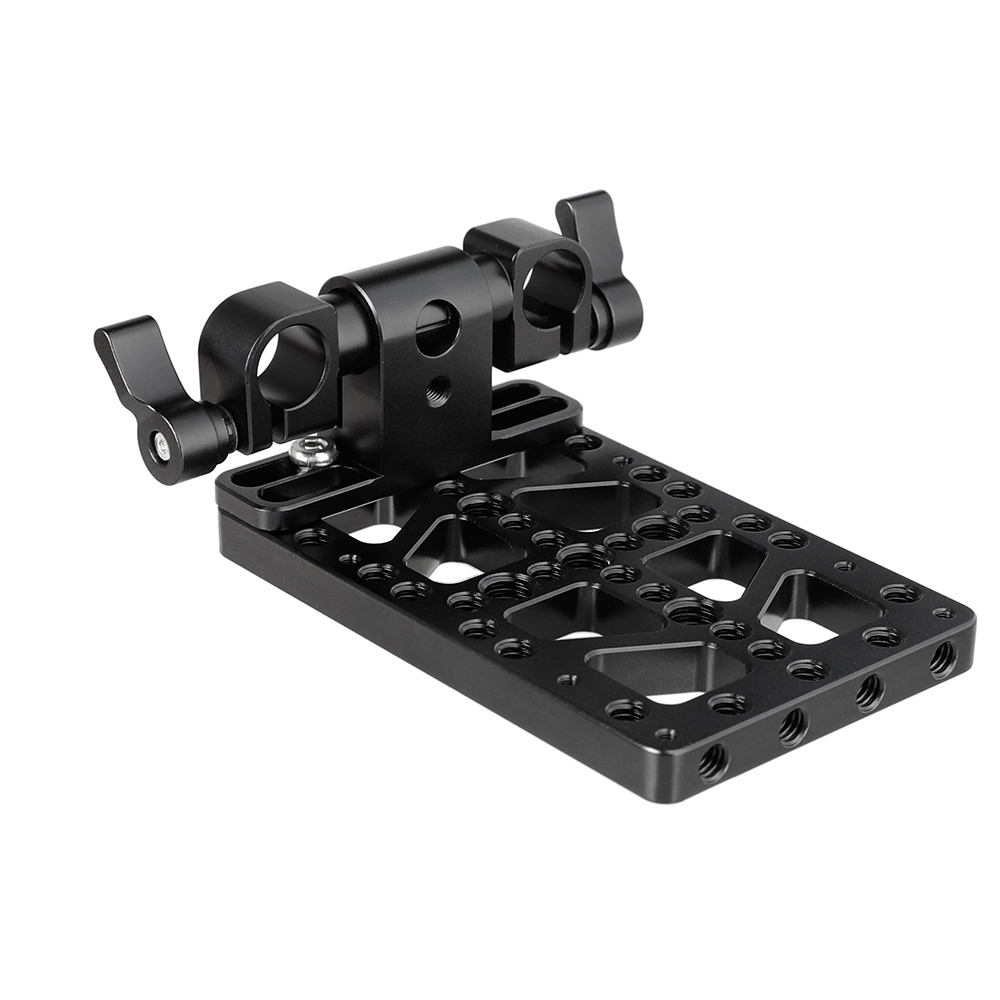 CAMVATE Battery Backboard Cheese Plate With 360° Swivel 15mm Rod Clamp For Anton Bauer Gold Mount Power Adapter