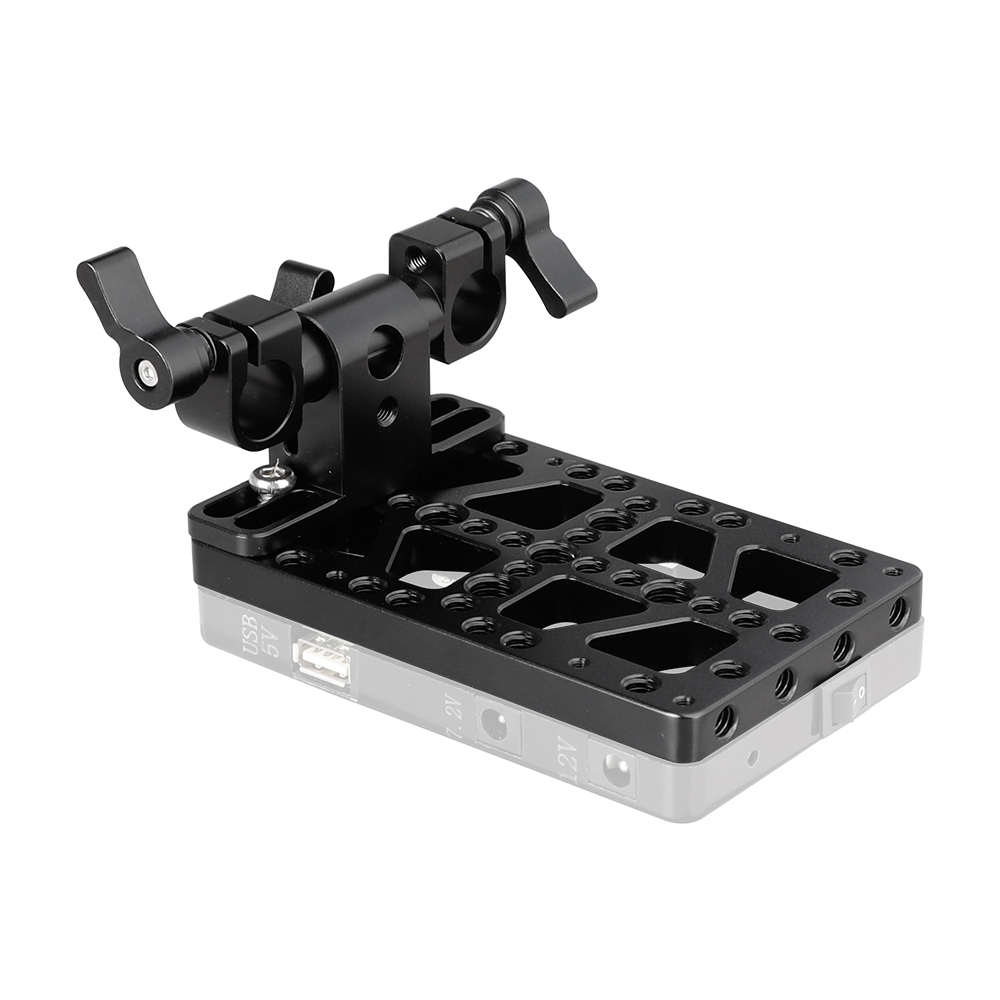 CAMVATE Battery Backboard Cheese Plate With 360° Swivel 15mm Rod Clamp For Anton Bauer Gold Mount Power Adapter