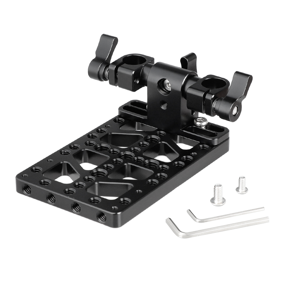 CAMVATE Battery Backboard Cheese Plate With 360° Swivel 15mm Rod Clamp For Anton Bauer Gold Mount Power Adapter