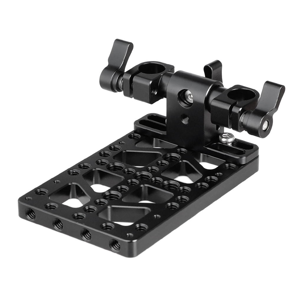 CAMVATE Battery Backboard Cheese Plate With 360° Swivel 15mm Rod Clamp For Anton Bauer Gold Mount Power Adapter