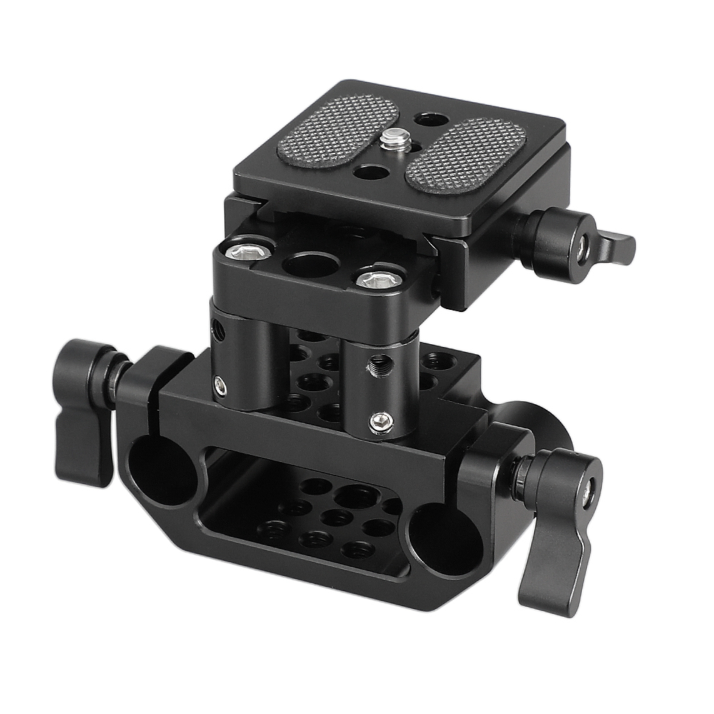 CAMVATE ARCA Swiss Style QR Plate + Camera Cage Base With 15mm LWS Dual Rod Adapter