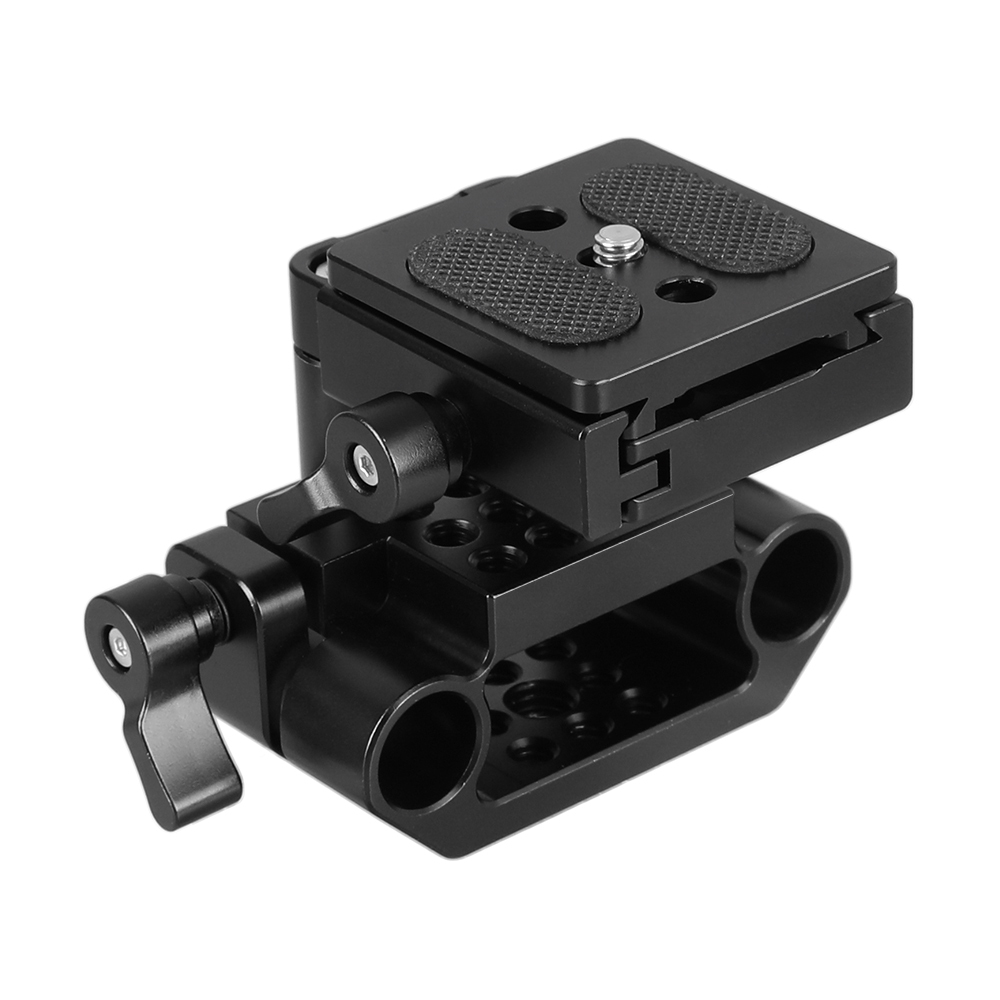 CAMVATE ARCA Swiss Style QR Plate + Camera Cage Base With 15mm LWS Dual Rod Adapter