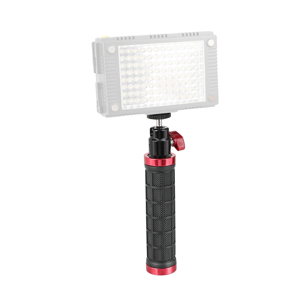 CAMVATE Rubber Handle Grip With 1/4"-20 Mini Ball Head Support For DSLR Camera Flashlight (Red)