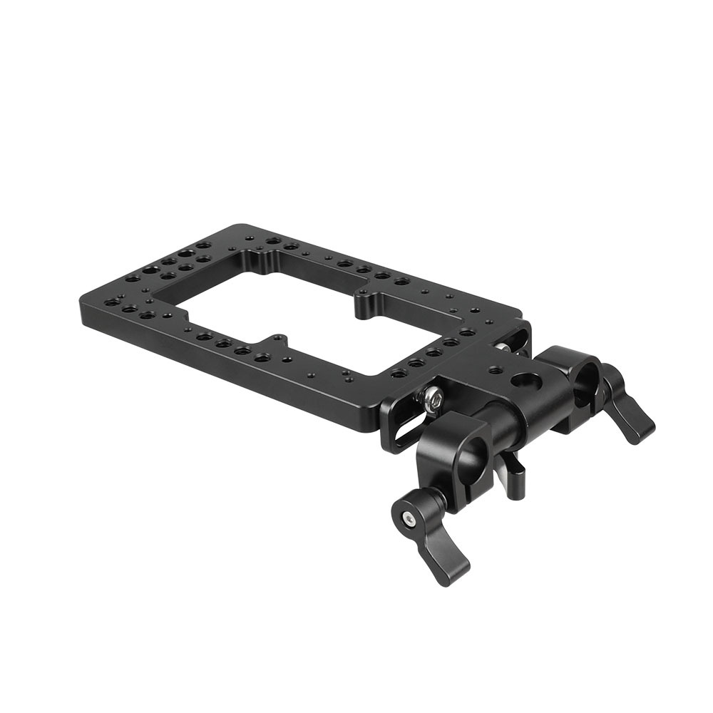 CAMVATE Double-faced Battery Plate Annular Type With Adjustable 15mm Rod Clamp 360° Swivel