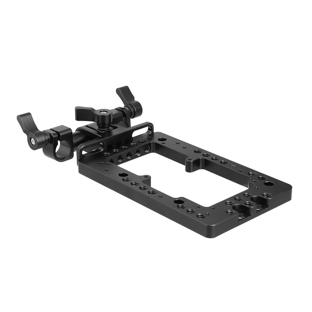 CAMVATE Double-faced Battery Plate Annular Type With Adjustable 15mm Rod Clamp 360° Swivel