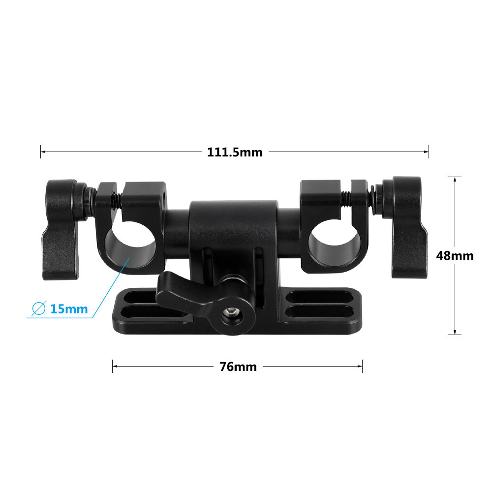 CAMVATE Double-faced Battery Plate Annular Type With Adjustable 15mm Rod Clamp 360° Swivel