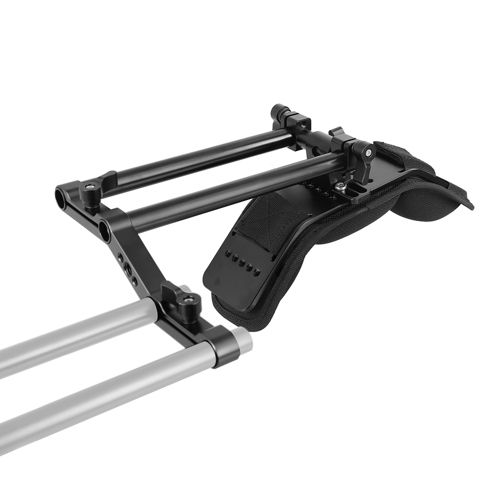 CAMVATE Configurable Shoulder Mount Rig With Adjustable 15mm Rod Support For Video Camcorder / DSLR Camera