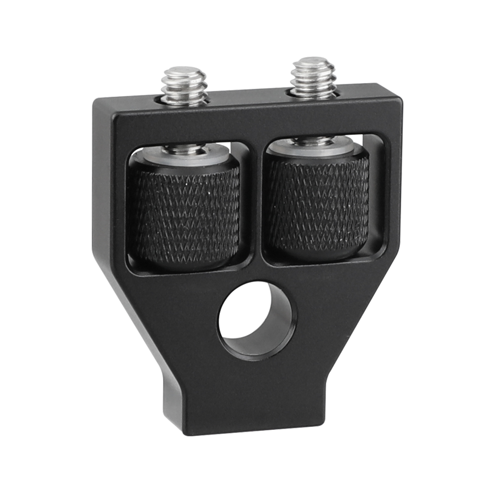 CAMVATE Triangle Connection Mount With 1/4"-20 Thumbscrews For DSLR Camera Cage Wooden Handgrip