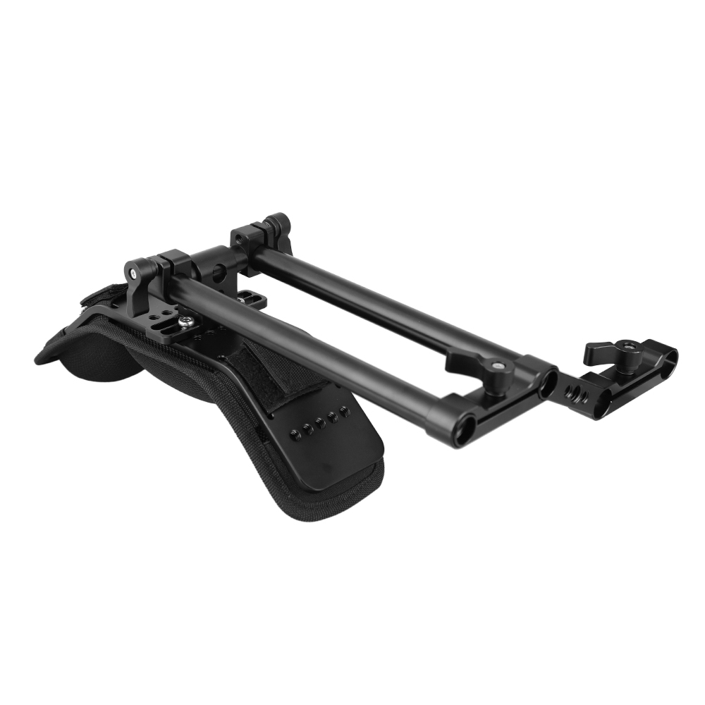 CAMVATE Configurable Shoulder Mount Rig With Adjustable 15mm Rod Support For Video Camcorder / DSLR Camera