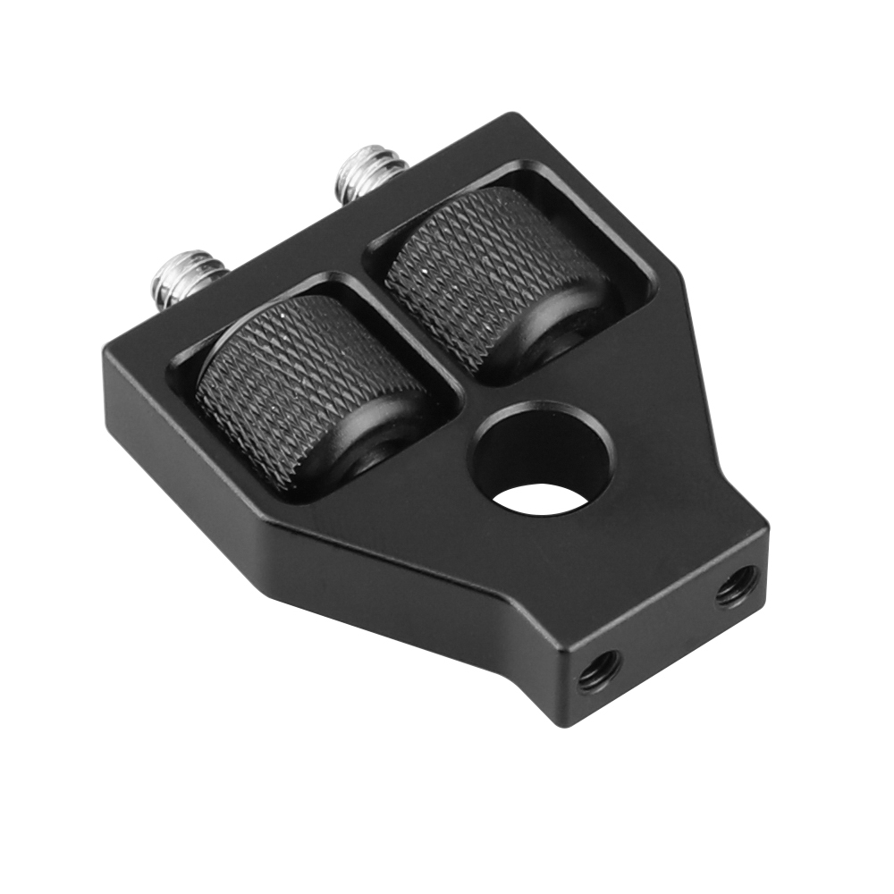 CAMVATE Triangle Connection Mount With 1/4"-20 Thumbscrews For DSLR Camera Cage Wooden Handgrip