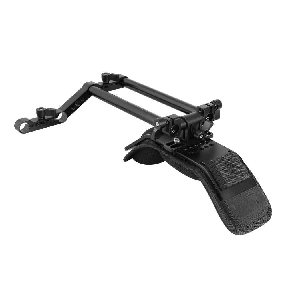 CAMVATE Configurable Shoulder Mount Rig With Adjustable 15mm Rod Support For Video Camcorder / DSLR Camera