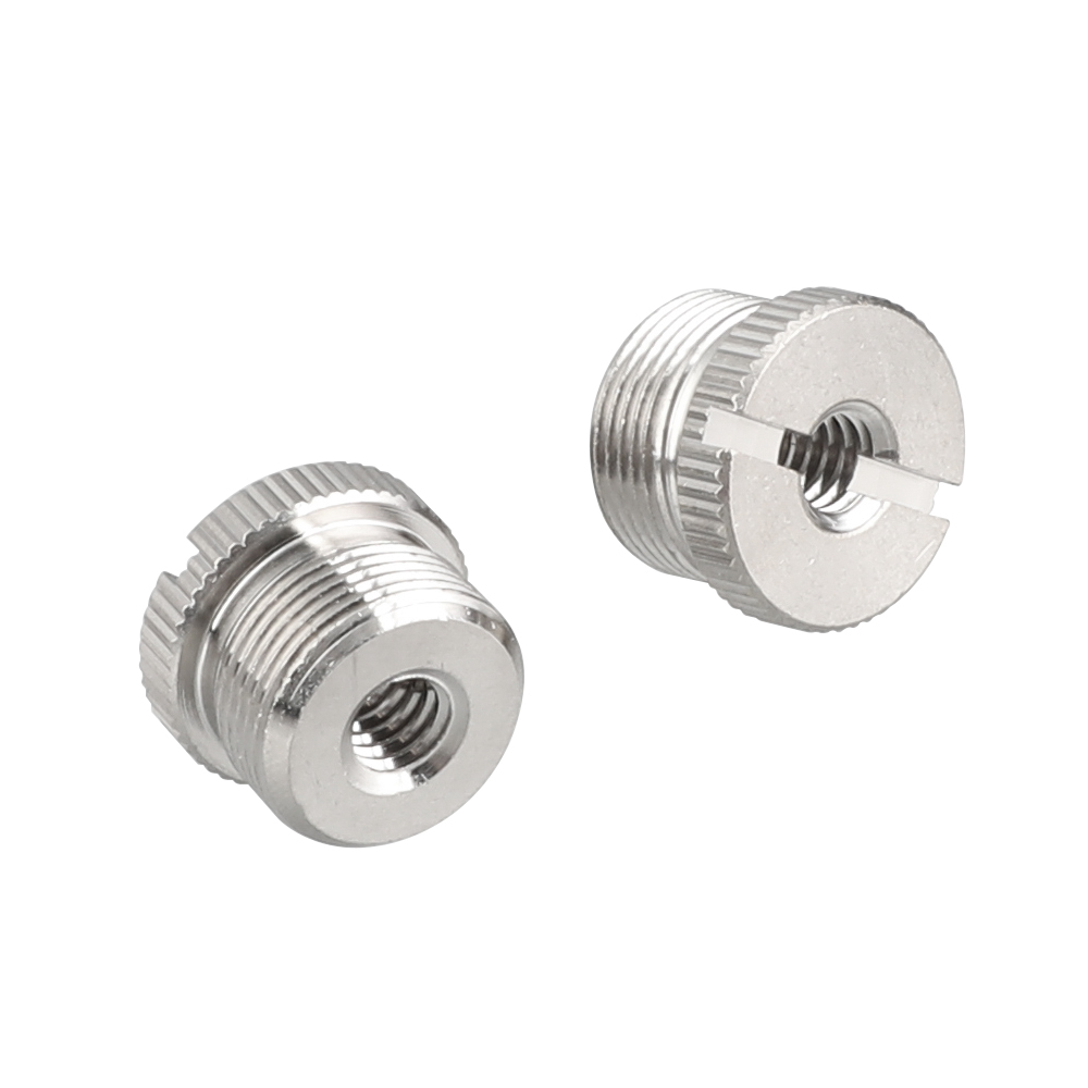 CAMVATE 5/8''-27 Male To 1/4''-20 Female Screw Adapter For Microphone Stand (2 Pieces)