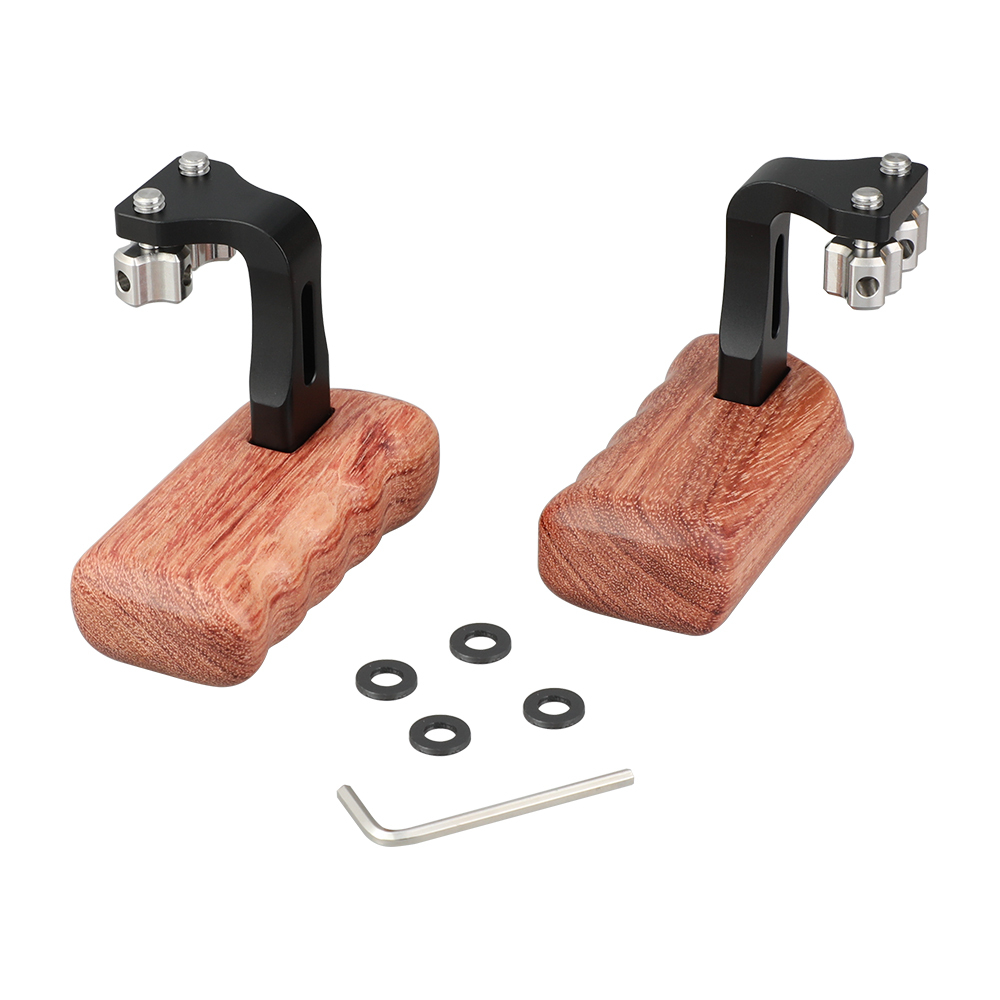 CAMVATE Reversible Wooden Hand Grip Medium Size With 1/4"-20 Thumbscrew Knob (Left & Right)