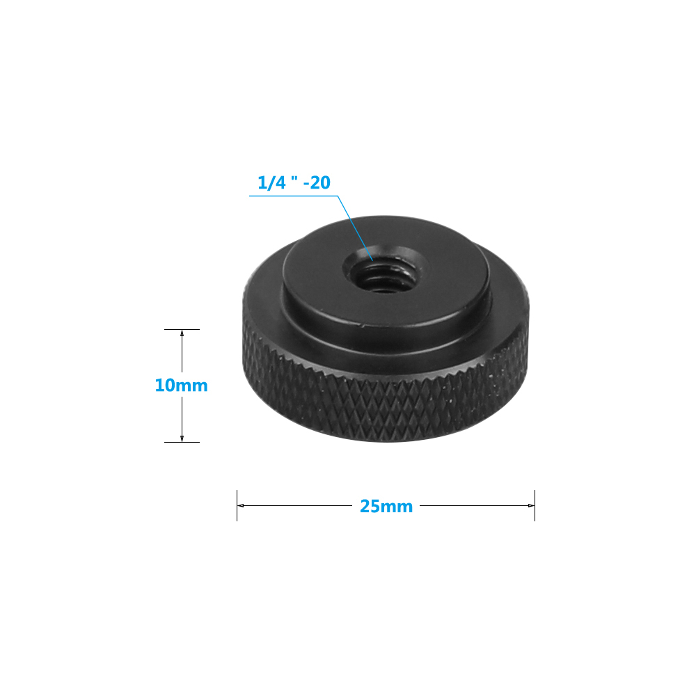 CAMVATE 15mm Single Rod Clamp Adapter With Red Thumbscrew Locking Knob (2 Pieces)