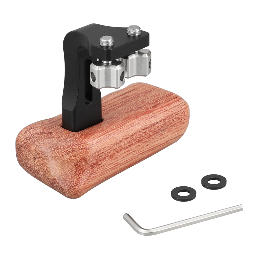 CAMVATE Reversible Wooden Hand Grip Medium Size With 1/4"-20 Thumbscrew Knob (Left Side)