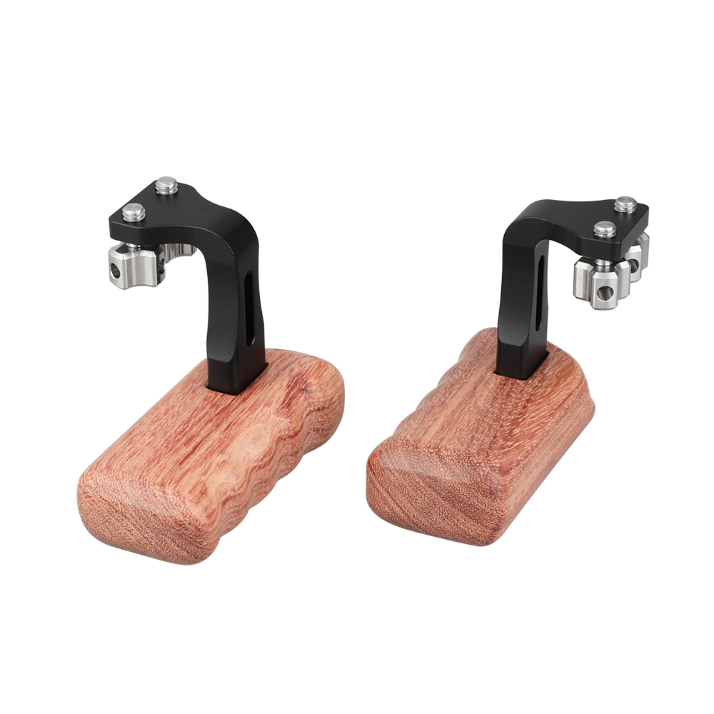 CAMVATE Reversible Wooden Hand Grip Medium Size With 1/4"-20 Thumbscrew Knob (Left & Right)