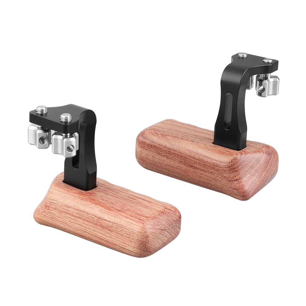 CAMVATE Reversible Wooden Hand Grip Medium Size With 1/4"-20 Thumbscrew Knob (Left & Right)