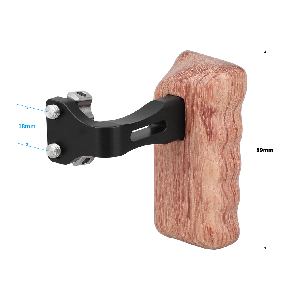 CAMVATE Reversible Wooden Hand Grip Medium Size With 1/4"-20 Thumbscrew Knob (Left & Right)