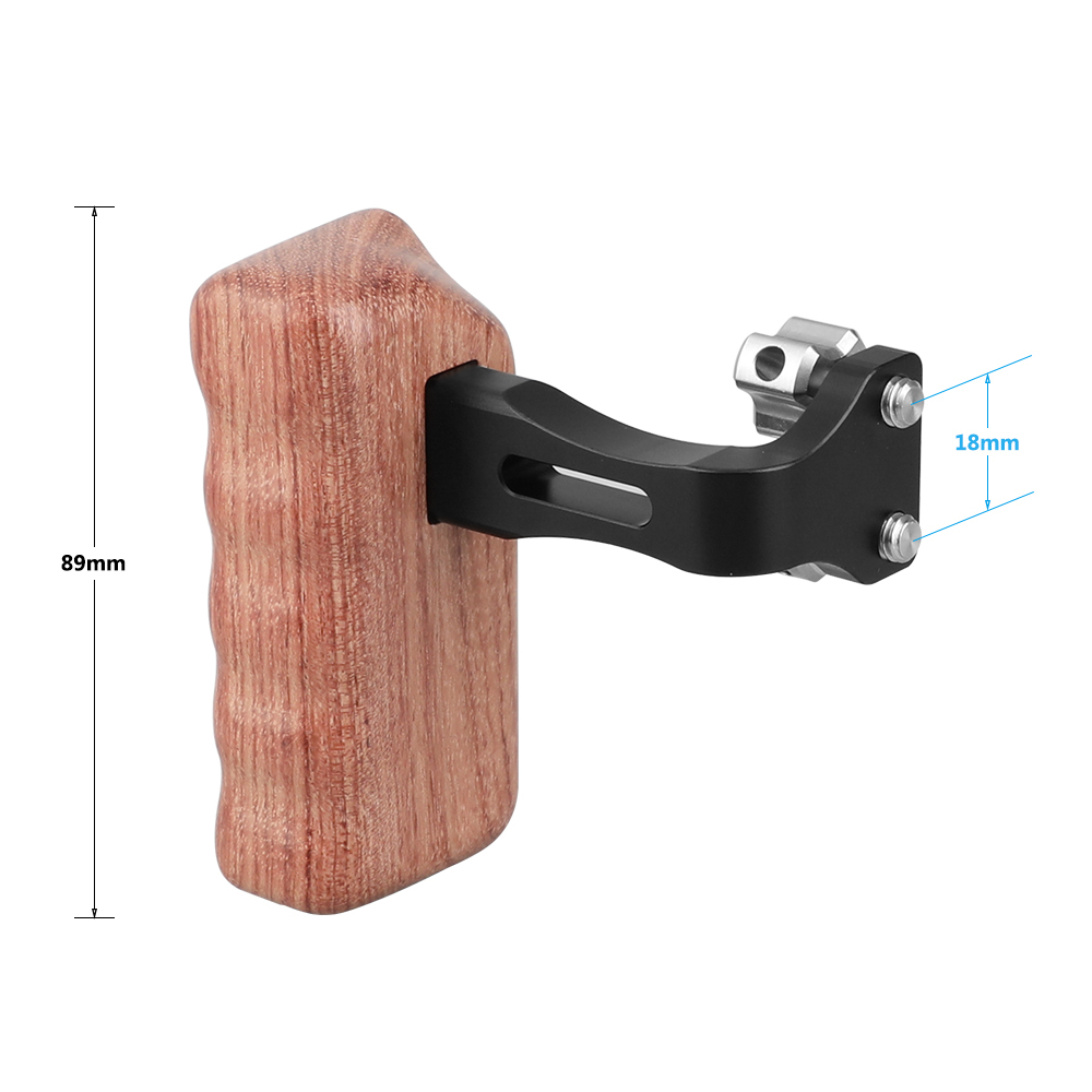 CAMVATE Reversible Wooden Hand Grip Medium Size With 1/4"-20 Thumbscrew Knob (Right Side)