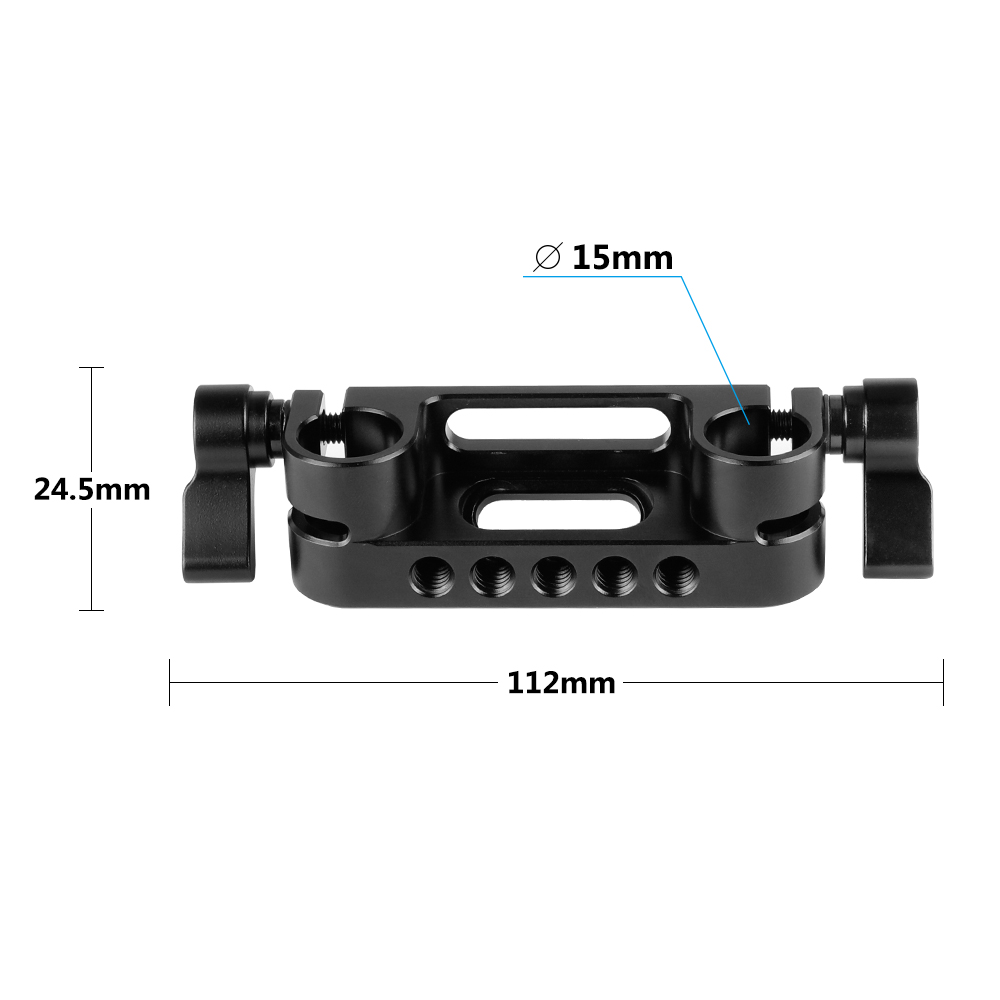 CAMVATE 15mm Dual Rod Clamp Adapter + Quick Release NATO Clamp