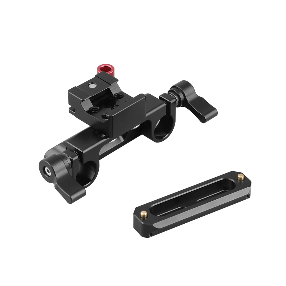 CAMVATE 15mm Dual Rod Clamp Adapter + Quick Release NATO Clamp & 70mm Safety Rail