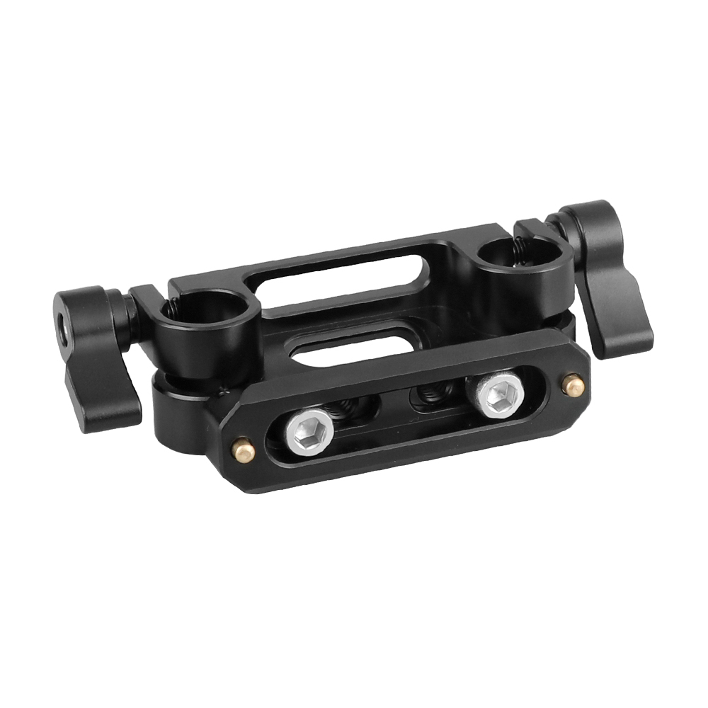 CAMVATE 15mm Dual Rod Clamp Adapter With Mounting Groove 1/4" Thread Holes + QR NATO Safety Rail 70mm