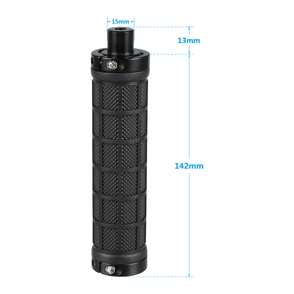 CAMVATE Rubber Hand Grip With 15mm Rod & 1/4"-20 Mounting Points For DSLR Camera Shoulder Mount Rig (Black Fixing Ring)