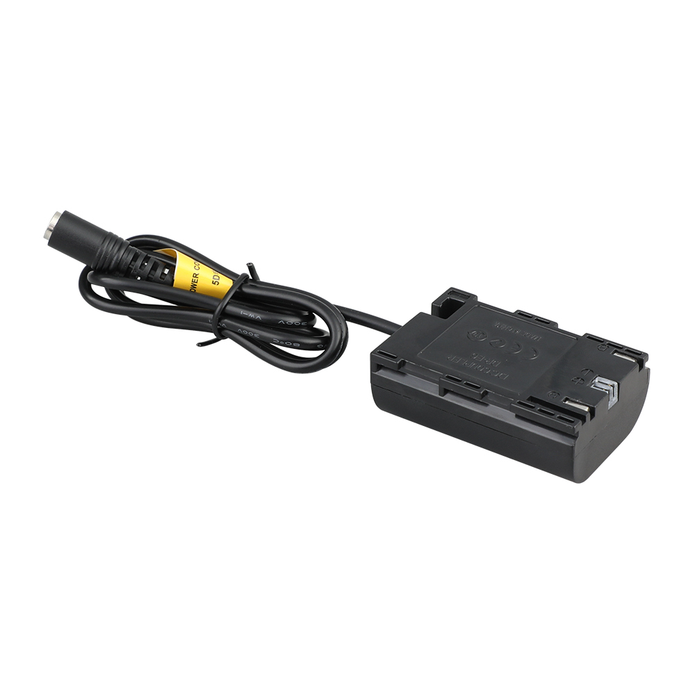 CAMVATE DR-E6 Dummy Battery & Adapter Cable For Canon EOS 5D Mark II, EOS 7D and EOS 60D
