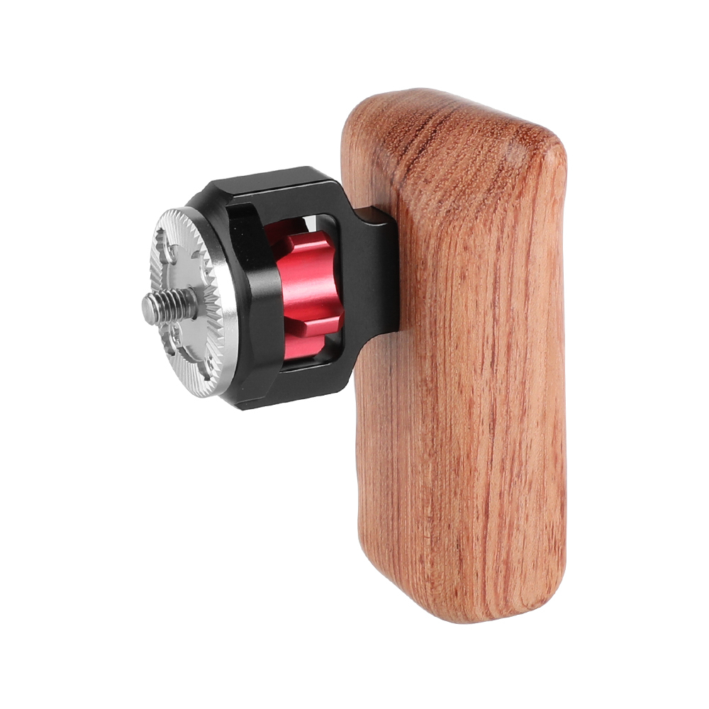 CAMVATE Universal Wooden Handgrip With M6 Rosette Connection For Camera Cage Kit (Right Hand)