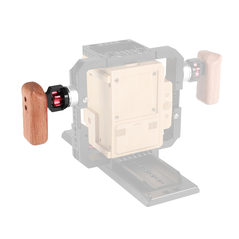 CAMVATE Universal Wooden Handgrip With M6 Rosette Connection For Camera Cage Kit (Left Hand)