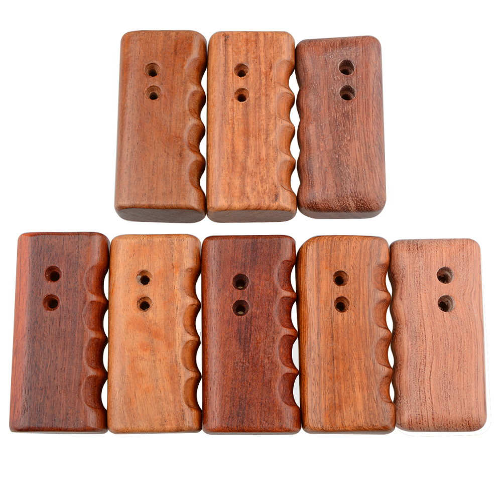 CAMVATE Universal Wooden Handgrip With M6 Rosette Connection For Camera Cage Kit (A Pair)