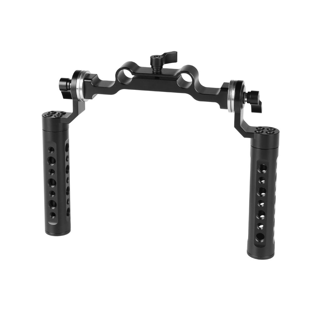 CAMVATE Cheese Handgrip Pair With ARRI Rosette M6 Mount Connection & 15mm Rod Clamp For DLSR Camera Shoulder Rig
