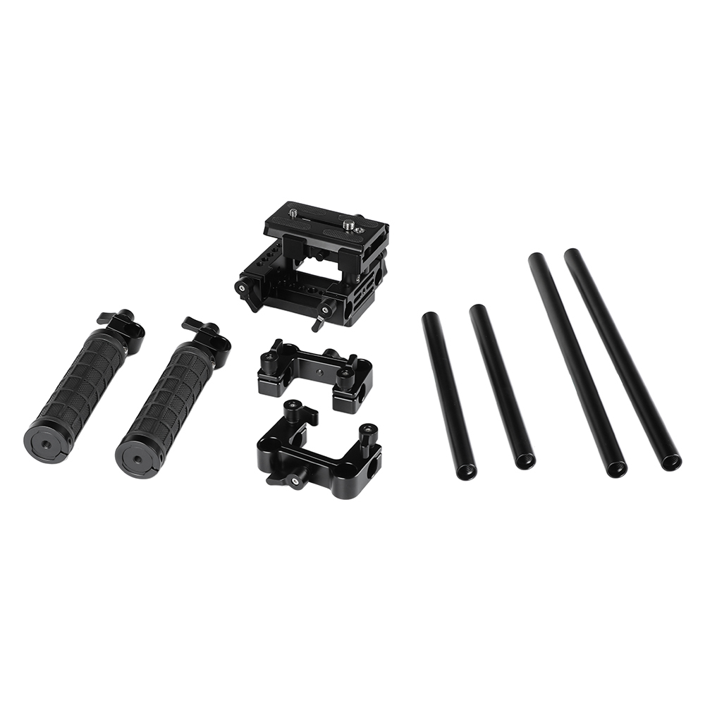 CAMVATE Handheld Camera Cage Rig With Manfrotto QR Plate & Rubber Grips For HDSLR Camera / Camcorder