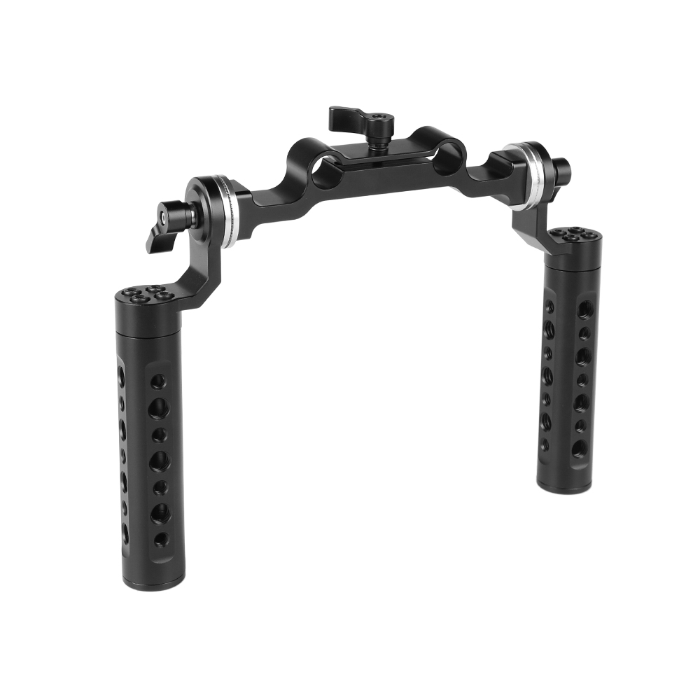 CAMVATE Cheese Handgrip Pair With ARRI Rosette M6 Mount Connection & 15mm Rod Clamp For DLSR Camera Shoulder Rig