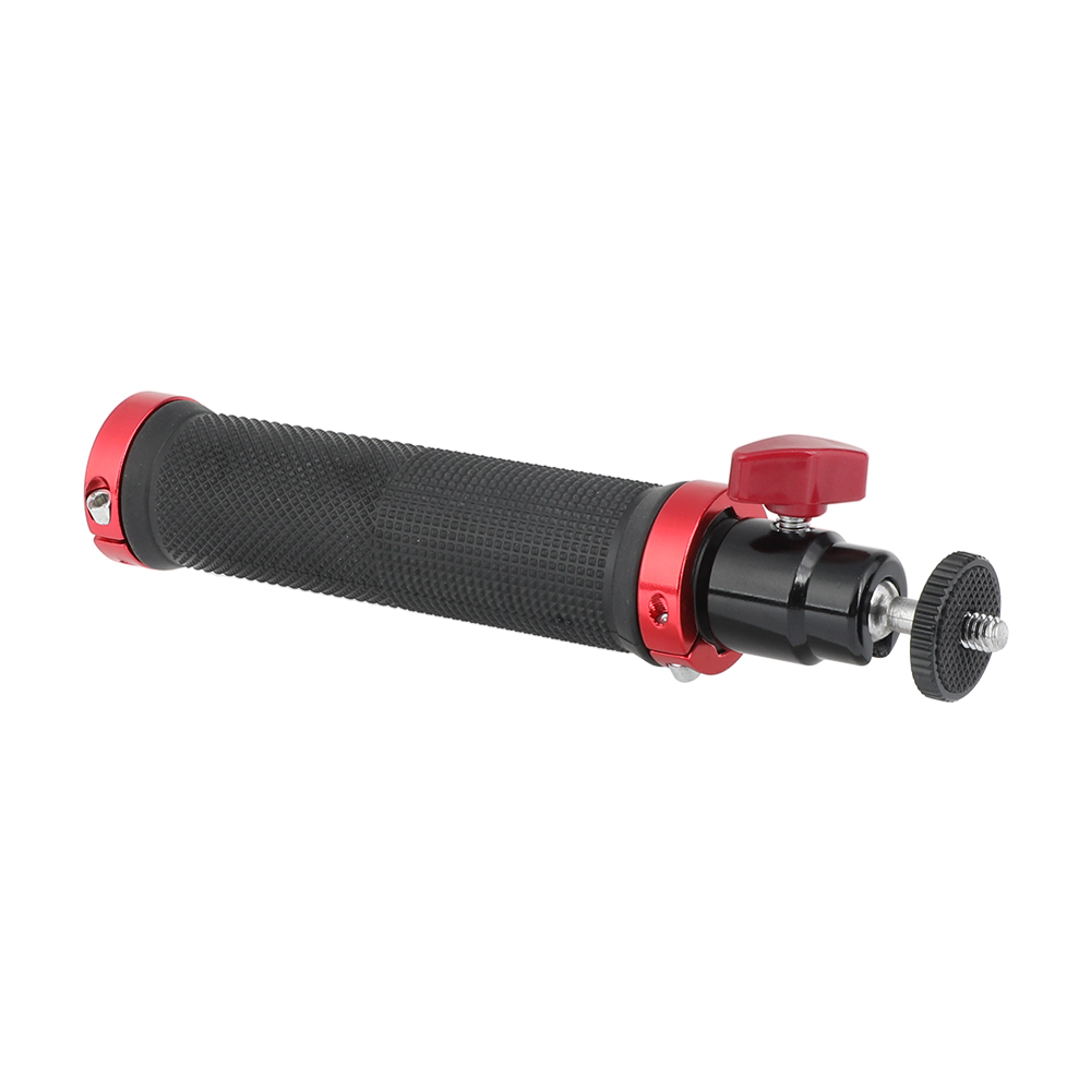 CAMVATE Rubber Hand Grip With 1/4" Ball Head Mount For Photographic Accessory (Red)