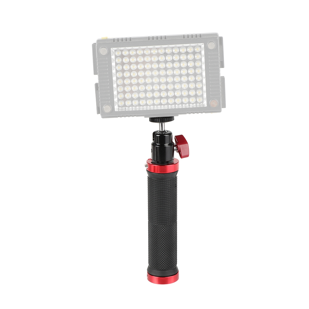 CAMVATE Rubber Hand Grip With 1/4" Ball Head Mount For Photographic Accessory (Red)