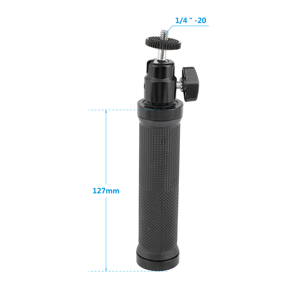CAMVATE Rubber Hand Grip With 1/4" Ball Head Mount For Photographic Accessory (Black)