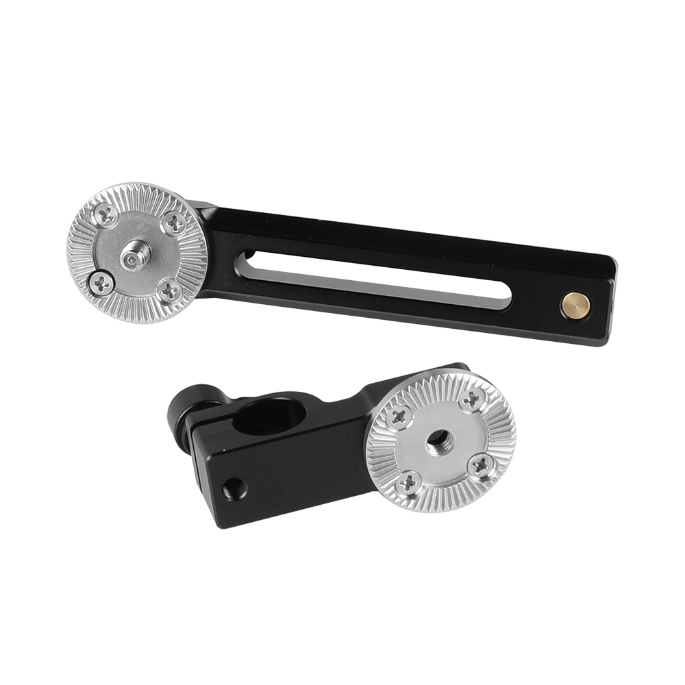 CAMVATE 120mm NATO Rail + 15mm Single Rod Clamp With ARRI Rosettes Connection M6 Thumbscrew Mount