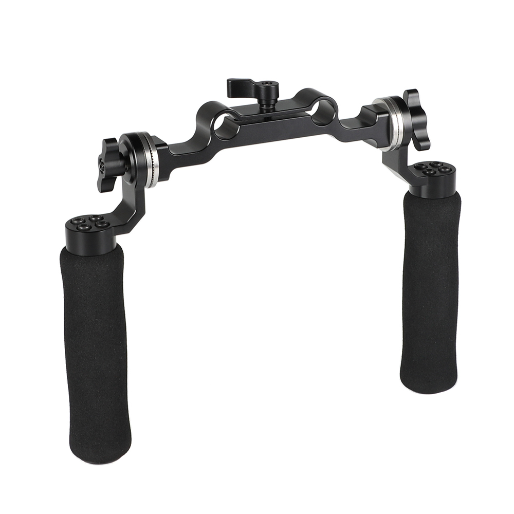 CAMVATE Sponge Handgrip (A Pair) With ARRI Rosette Mount Connection & 15mm Rod Clamp Adapter