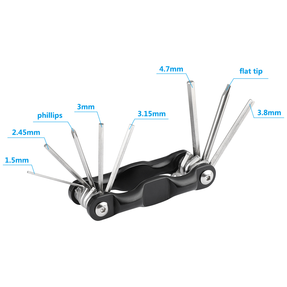 CAMVATE Multi-purpose 8 in 1 Allen Wrench Hex Key Set Screwdriver Tool Kit Foldable Portable For Photographic Accessories Assembly