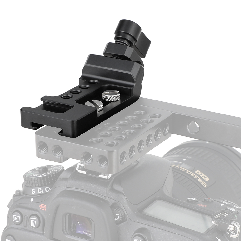 CAMVATE Versatile Extension Plate With 15mm Single Rod Clamp & Double-sided Shoe Mounts & 1/4" 3/8" Mounting Studs
