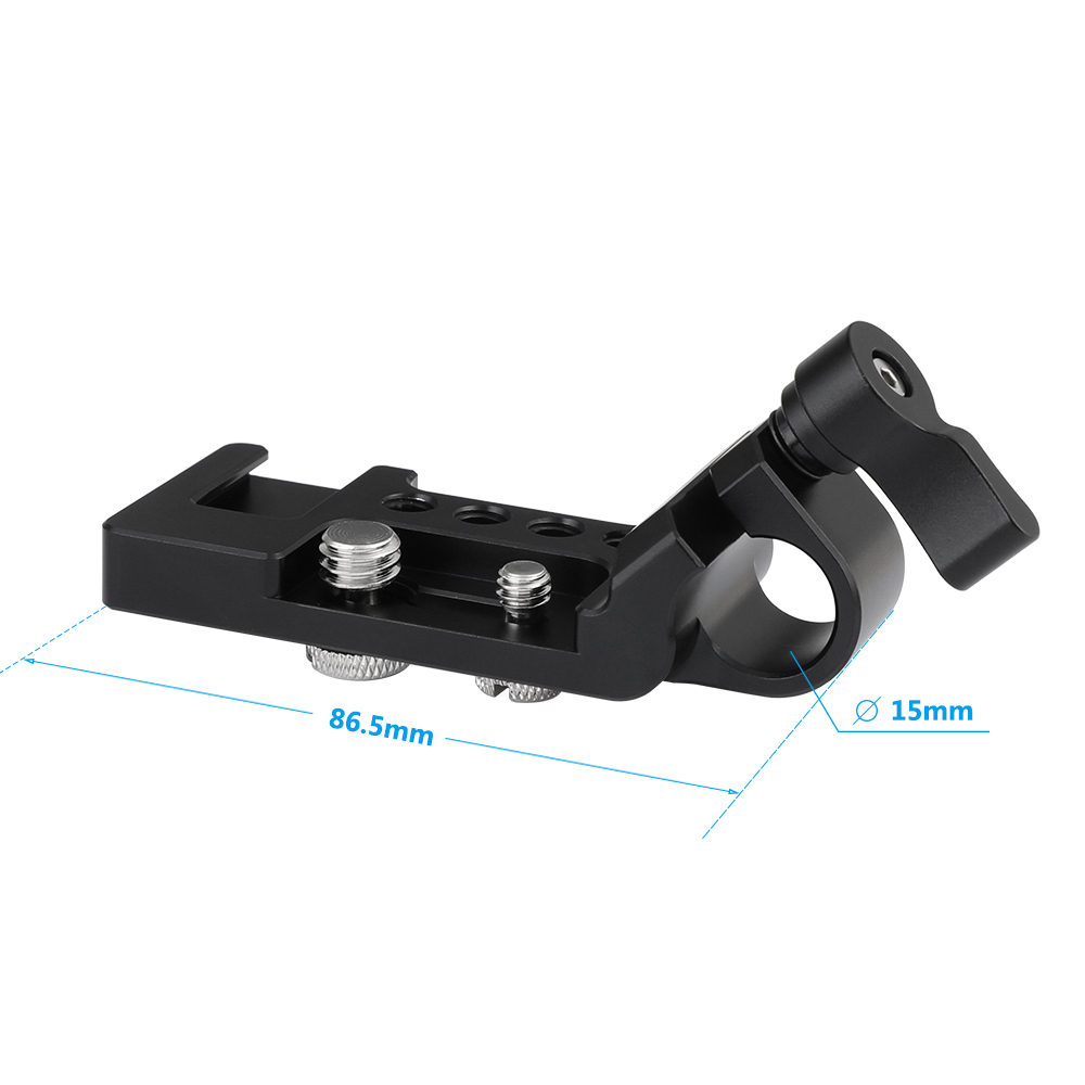 CAMVATE Versatile Extension Plate With 15mm Single Rod Clamp & Double-sided Shoe Mounts & 1/4" 3/8" Mounting Studs