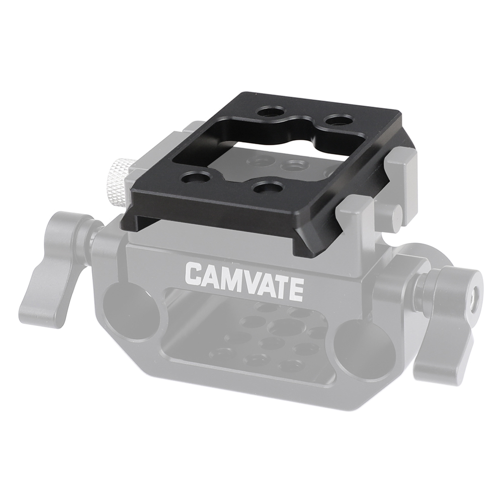 CAMVATE Manfrotto Style Quick Release Base Plate Adapter With 1/4" Mounting Points For DSLR Camera Cage Rig